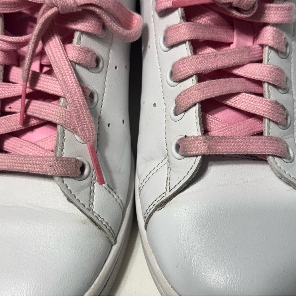 Adidas Stan Smith Womens Size 8.5 Doodles Flower Earth Globe White Pink - Picture 11 of 14